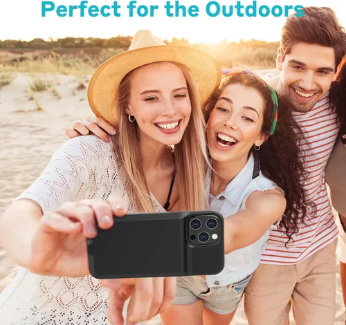 Vista 7 de Funda de batería para iPhone 13 Pro Max, funda de carga ultra delgada recargable real de 7000 mAh con protector de pantalla de vidrio templado