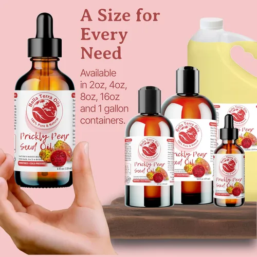 Vista 9 de Bella Terra Oils - Aceite de semilla de tuna 8 onzas - La simetría del extracto de cactus y el higo de berbería, desbordante con vitamina B y zinc