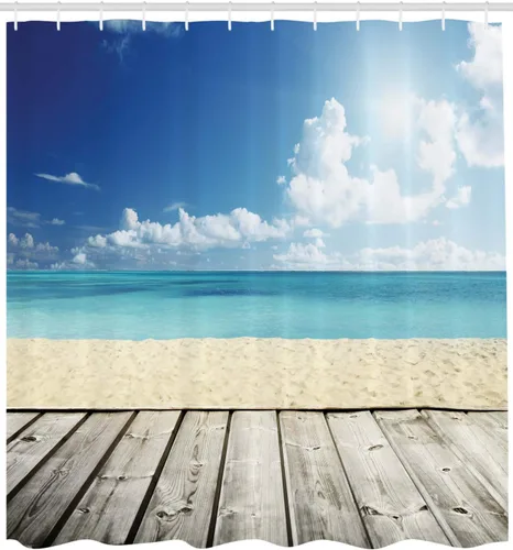 Vista 2 de Ambesonne Decor Collection cortina para regadera de baño de poliéster