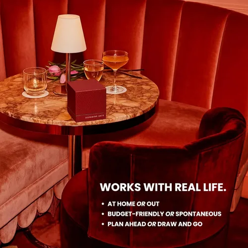 Vista 5 de Fecha de dopamina - 52 Ideas para citas nocturnas para parejas 180 Baraja de cartas para citas nocturnas con conversación, Actividades &