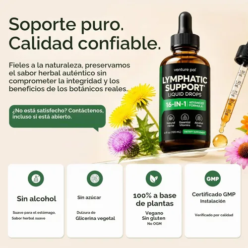 Vista 7 de Venture Pal Gotas de drenaje linfático, en el Go-4fl oz