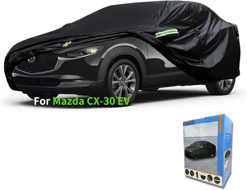 Vista 18 de Funda para automóvil Mazda, impermeable para todo tipo de clima, protección UV, resistente al viento, para todo tipo de clima, protección UV