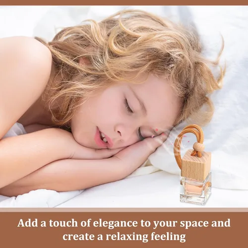 Vista 7 de Rtteri 100 botellas de difusor de aire colgantes para automóvil, botellas de vidrio vacías difusoras de perfume, frascos difusores de aceite