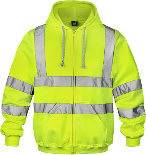 Vista 14 de wefeyuv Hi Vis - Sudaderas de visibilidad reflectante de color liso para hombre