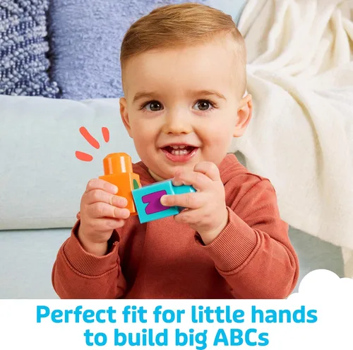 Vista 4 de MEGA BLOKS First Builders - Juego de bloques de construcción para niños pequeños, tren musical ABC con 50 piezas, música y sonidos, a partir de 1 año
