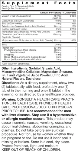 Vista 8 de SUPER BETA PROSTATE Advanced Chewables - Suplemento de apoyo de próstata para la salud masculina (60 masticables, 1 botella)