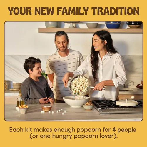 Vista 7 de Popsmith Kits pre-medidos de palomitas de maíz: cinco kits de palomitas de maíz con mantequilla de 4 onzas con aceite de coco con sabor a