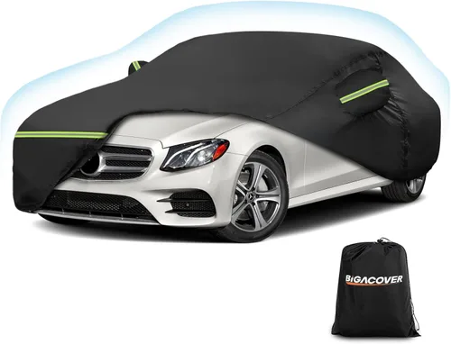 Vista 15 de Funda Universal para Sedán Compatible con Mercedes-Benz Clase C, BMW Serie 3, Audi A3, Impermeable para Todo Clima Resistente Anti-UV Resistente al