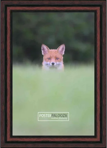 Vista 13 de Poster Palooza 3x3 Inch Traditional Cherry Complete Wood Square Picture Frame with UV Acrylic Plexiglass, Foam Board Backing & Hardware Included