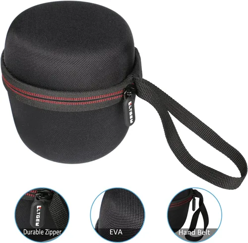 Vista 3 de LTGEM - Funda rígida de transporte de viaje para Ultimate Ears WONDERBOOM 432, altavoz Bluetooth portátil impermeable, negro y gris