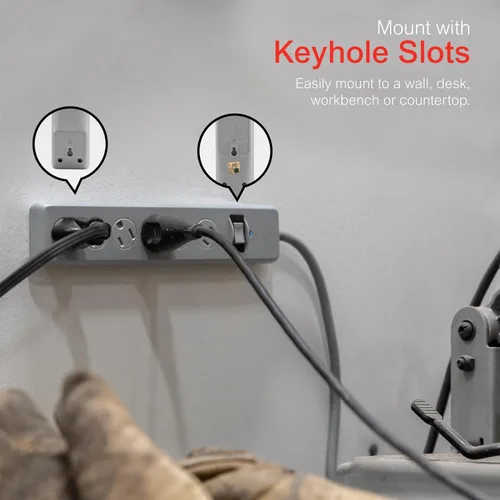 Vista 7 de GE Protector SurGE de 6 tomas, cable de extensión de 15 pies