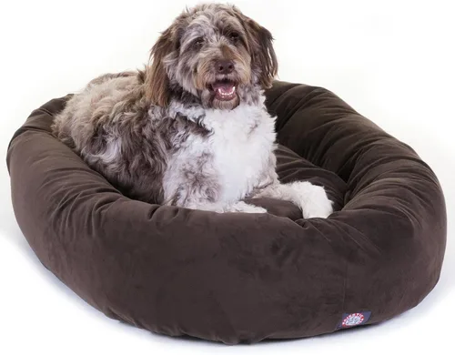 Vista 61 de Majestic Pet Cama para perros pequeños, de 24 pulgadas, mezcla de espuma viscoelástica triturada, de gamuza triturada, lavable, de 24 x 19 x 7