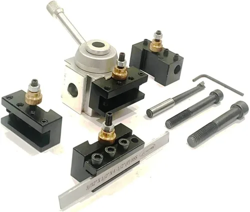 Vista 5 de Conjunto de poste de herramienta de cambio rápido de cuerpo de aluminio para mini máquina de torno