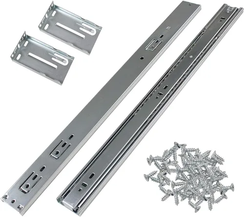 Vista 7 de Gobrico Rodamiento de bolas suave de extensión completa de 14 pulgadas, con cierre automático, deslizadores de cajón de montaje trasero/lateral