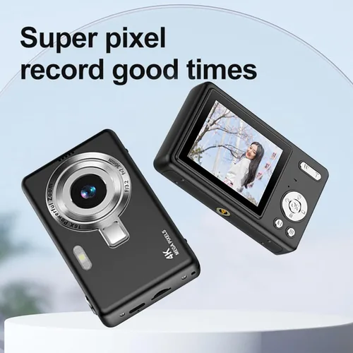 Vista 5 de Cámara Digital 4K Cámara de Vlogging para Fotografía Cámaras Compactas de Bolsillo Cámaras Digitales Vintage de Viaje Vlog con Zoom Digital 16x