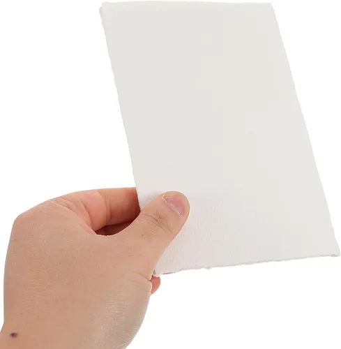 Vista 4 de NIYANGLE Handmade Watercolor Paper with Deckled Edge Textured Cotton Watercolor Sheets 101x152mm 20-Sheet Pack for Artists and Crafts White Painting