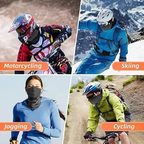 Vista 6 de Half Balaclava Neck Warmer Gaiter for Men WomenWindproof Face Mask for Winter SkiCycling Hiking Running Face Cover