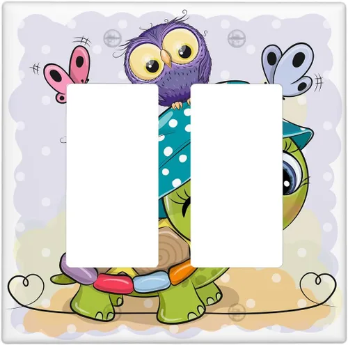 Vista 82 de Baby Turtle - Cubierta decorativa de pared para interruptor de luz de palanca de 1 banda, lindas tortugas subacuáticas, placa frontal eléctrica