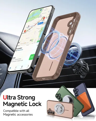 Vista 1697 de LeYi Funda para teléfono Samsung-S23: protector de pantalla e imán MagSafe Púrpura