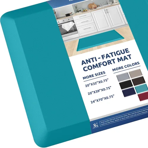 Vista 26 de KitchenClouds Alfombra de Cocina Acolchada Anti Fatiga 17.3"x28" Impermeable, Antideslizante, Alfombras de Pie y Comodidad para Escritorio/Piso