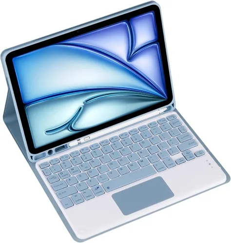 Vista 32 de Funda de teclado para Samsung Galaxy Tab A8 (2021) de 10.5 pulgadas SM-X220/X225 Tablet teclado desmontable, funda de cuero totalmente envuelta