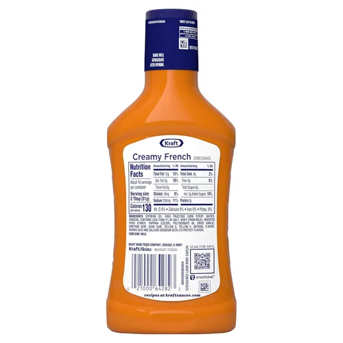 Vista 8 de Kraft Aderezo cremoso para ensaladas francés (botella de 16 fl oz)