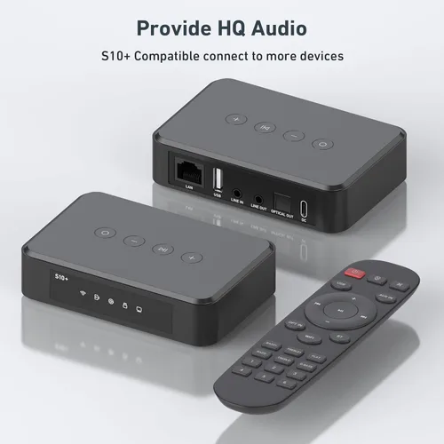 Vista 2 de Arylic Receptor de audio AirPlay S10+, estéreo multihabitación con salida SPDIF, WiFi y Bluetooth Music Streamer, transmite música HD sin pérdida