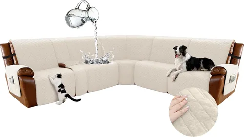 Vista 63 de Arfntevss Fundas Impermeables para Sofá Seccional Reclinable para Sofá Seccional Reclinable en Forma de L Antideslizante Lavable Funda