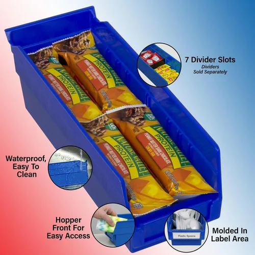 Vista 3 de Caja de anidado tipo estante contenedor Akro-Mils 30120 de 12’’ x 4’’ x 4’’, de plástico transparente, 24