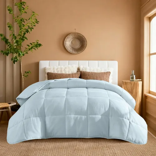 YnM Manta con peso Queen de 15 libras, el edredón pesado de gran tamaño, manta cálida y esponjosa (verde, 15 libras, 90 pulgadas de largo x 90