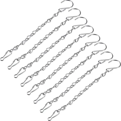 Vista 11 de EBOOT Paquete de 8 cadenas colgantes de 9.5 pulgadas para comederos de pájaros, macetas, vallas publicitarias, pizarras, linternas, campanillas