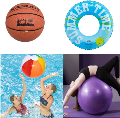 Vista 6 de Kit de repuesto de tapón de bola, combinación de traje inflable con aguja, boquilla, manguera de extensión, tapón de aire para pelota de ejercicio