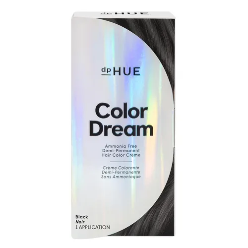dpHUE Color Dream, negro, sin amoníaco, color semipermanente para el cabello, dura 16 lavados, aumenta el brillo, sin parabenos ni sulfatos,