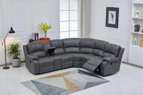 Vista 131 de Betsy Furniture 8018 - Juego de sillón reclinable de cuero reconstituido, para sala, sofá reclinable, sofá de dos piezas y sillón de cuero