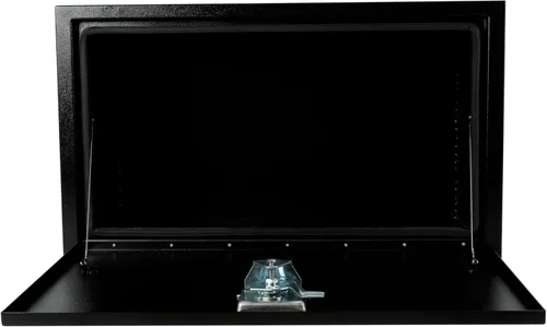 Vista 10 de 24"X18"X18" Black Steel Truck Underbody Flatbox Pickup Tool Box RV ATV Trailer Storage Tools with T-Handle Latch, Job Tool Chest