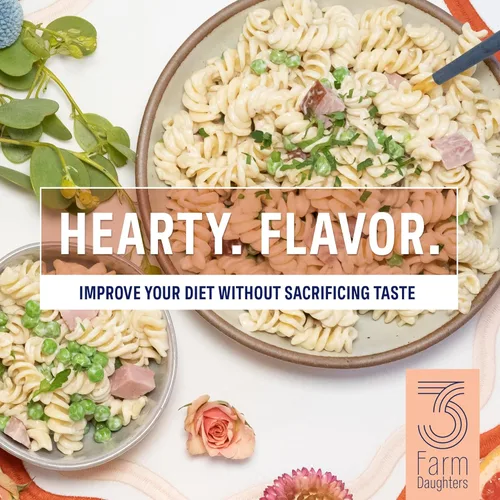 Vista 4 de Three Farm Daughters High Fiber Pasta Rotini Pack, Low GI, Non GMO Rotini Pasta Noodles, Low Net Carb, Made in the USA, 12 oz. (2 Pack)