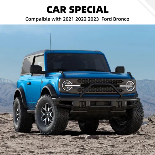 Vista 7 de Cubierta de luz trasera compatible con Ford Bronco 2021 2022 2023, protector de lámpara trasera, accesorios exteriores (negro ahumado)