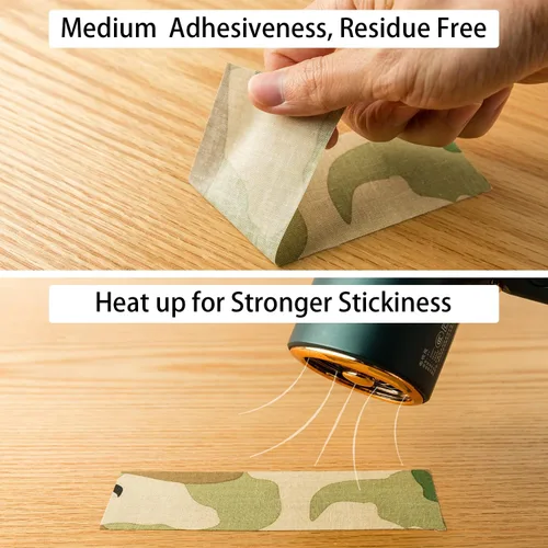 Vista 3 de Cinta de camuflaje adhesiva sin residuos, no reflectante de 5 cm por 27 metros con varios patrones de camuflaje