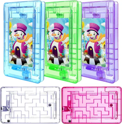 Vista 6 de 10 piezas de dinero rompecabezas cajas de regalo titular de la tarjeta rompecabezas laberinto rompecabezas, plástico titular de la tarjeta