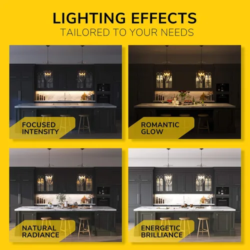 Vista 6 de Luz LED GetInLight, regulable, con certificación ETL, para debajo de los armarios, con 3 niveles de color blanco cálido 2,700 K, blanco suave 3,000