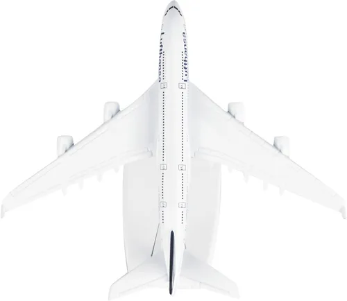 Vista 7 de DAGIJIRD 16 * 10 * 9CM A380 alemán Lufthansa Airbus modelo de avión civil modelo 6.3 in simulación modelo de avión decoración
