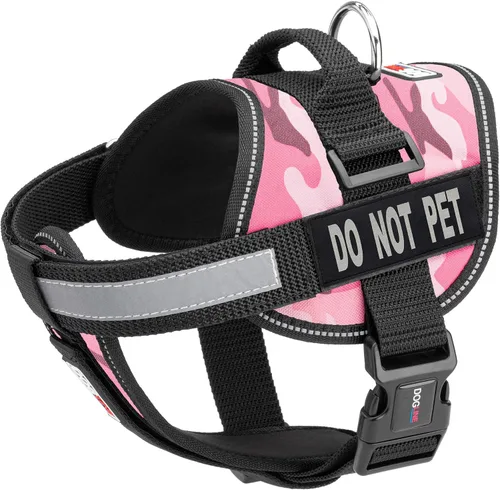 Vista 17 de Dogline Arnés de chaleco para perros y 2 parches extraíbles para no mascotas, XS/de 15 a 19 pulgadas, verde