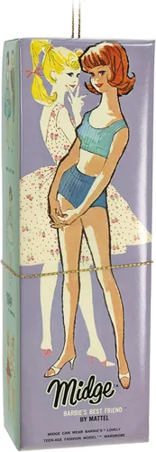 Vista 2 de Adorno de Navidad Hallmark Keepsake 2023, Barbie La Mejor Amiga de Barbie, Ornamento Midge, Regalos para Ella