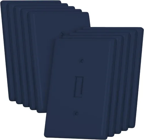 Vista 22 de Cubiertas para interruptores de luz azul Bates - Paquete de 2, cubierta de placa de salida, cubiertas de interruptor con luz azul