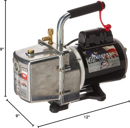 Vista 2 de JB Industries - Bomba de vacío DV-6E Eliminator de 6 pies cúbicos por minuto, para servicio a equipos de aire acondicionado