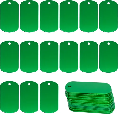 Vista 14 de StayMax Etiquetas en blanco de grabado de aluminio anodizado Paquete de 50 unidades (negro)