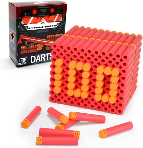 Vista 9 de EKIND 100 piezas de 2,83 pulgadas diseño hueco TPR dardos de cabeza suave rellenos de espuma tipo bala para armas Nerf N-strike Elite, negro
