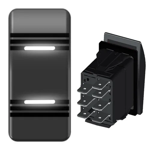 Vista 14 de Interruptor basculante marino de 3 pines para coche y barco 12V 24V encendido/apagado impermeable con LED azul SPST