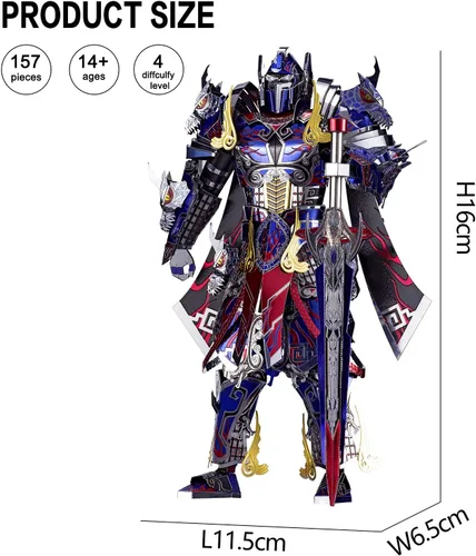 Vista 5 de Piececool Rompecabezas de metal 3D, kits de modelo Mecha, modelo de figura Titán, kits de bloques de construcción para adultos, rompecabezas 3D